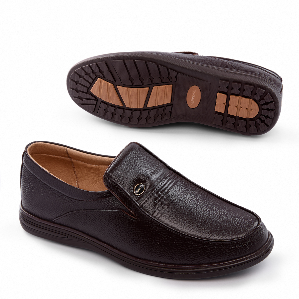 Giày Loafer Nam Da Thật TANPOLO 5786 – Êm Chân Sang Trọng 38 5786 Nâu 1