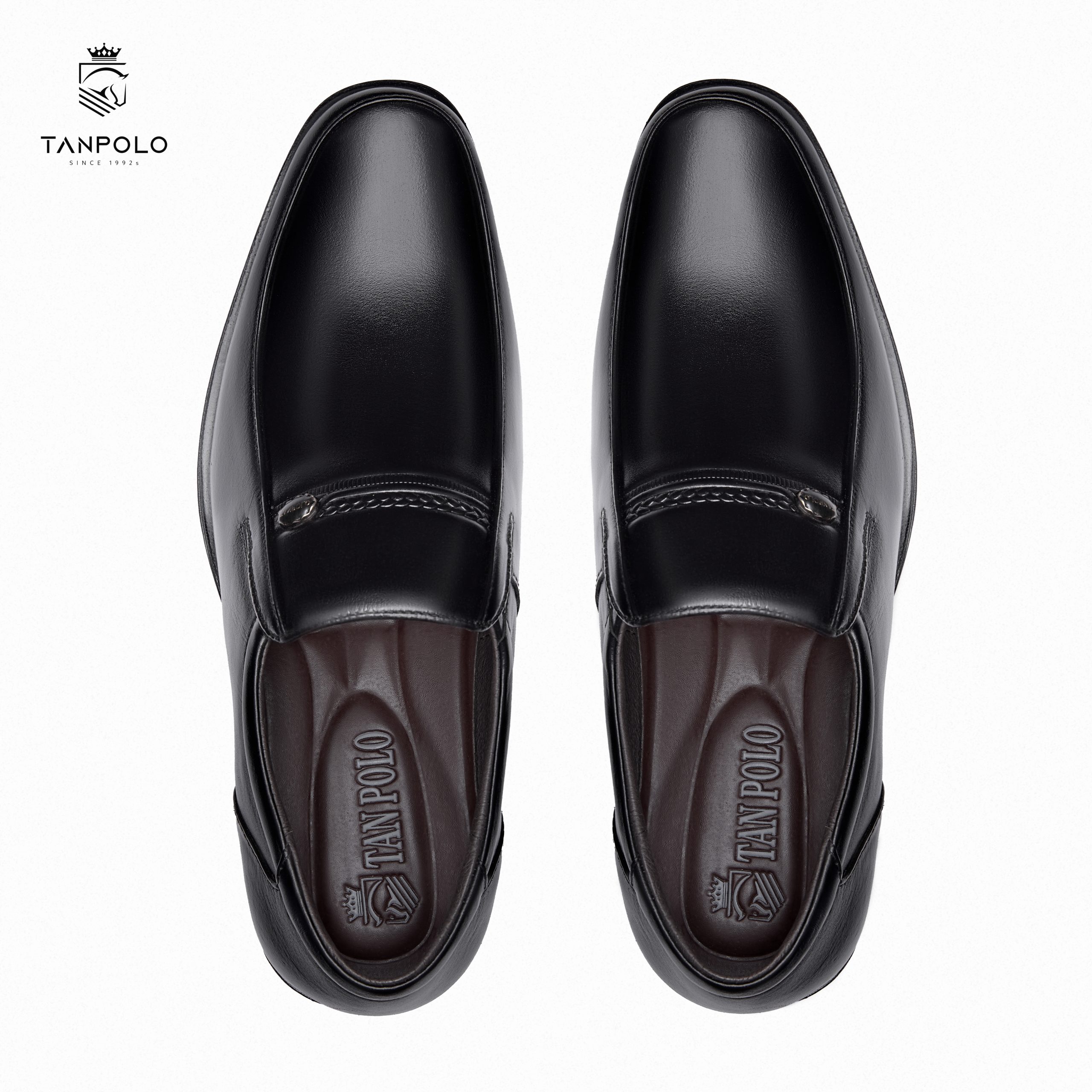 Giày Tây Xỏ Tanpolo Loafer Trơn 8019 8 8019 ĐEN 6