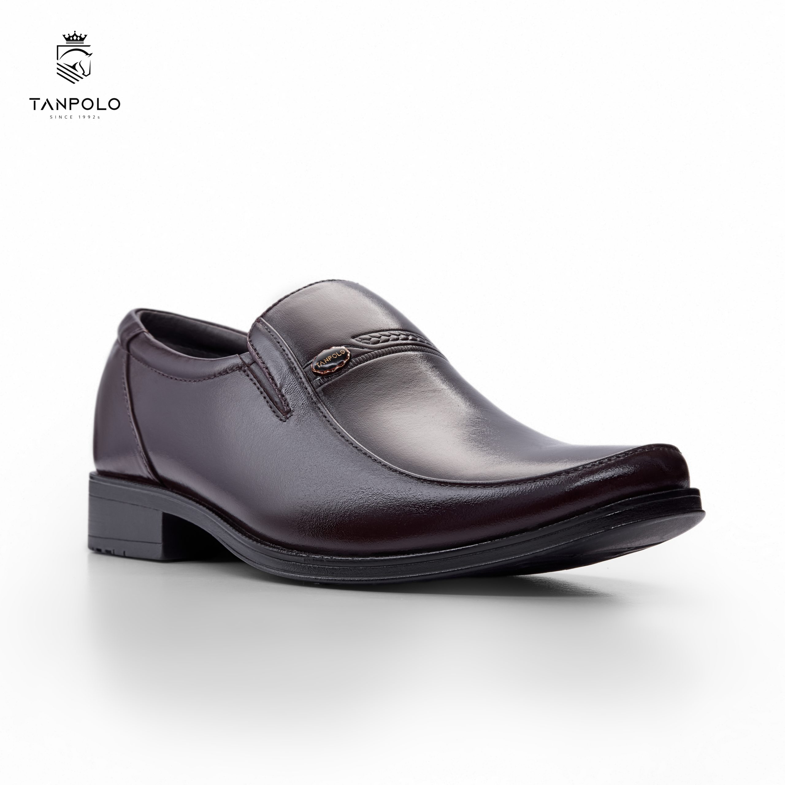 Giày Tây Xỏ Tanpolo Loafer Trơn 8019 13 8019 NÂU 5