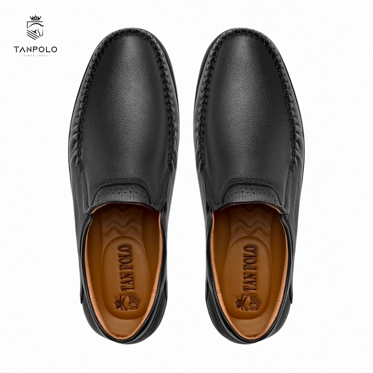 Giày Lười Da Nam Cao Cấp TANPOLO 8816 – Giày Tây Nam Phong Cách Doanh Nhân 11 8816 Đen 3