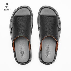 Dép Quai Ngang Nam TANPOLO 0142 – Màu Đen Nâu 15 0142 Đen 4