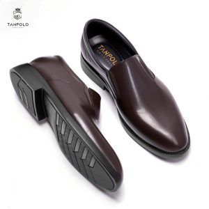 Giày Tây Lười Nam TANPOLO 1040 – Da Bò Thật 15 3Tây 1040 2 Nâu