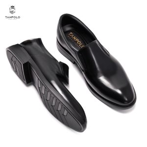 Giày Tây Lười Nam TANPOLO 1040 – Da Bò Thật 16 6Tây 1040 2 Đen