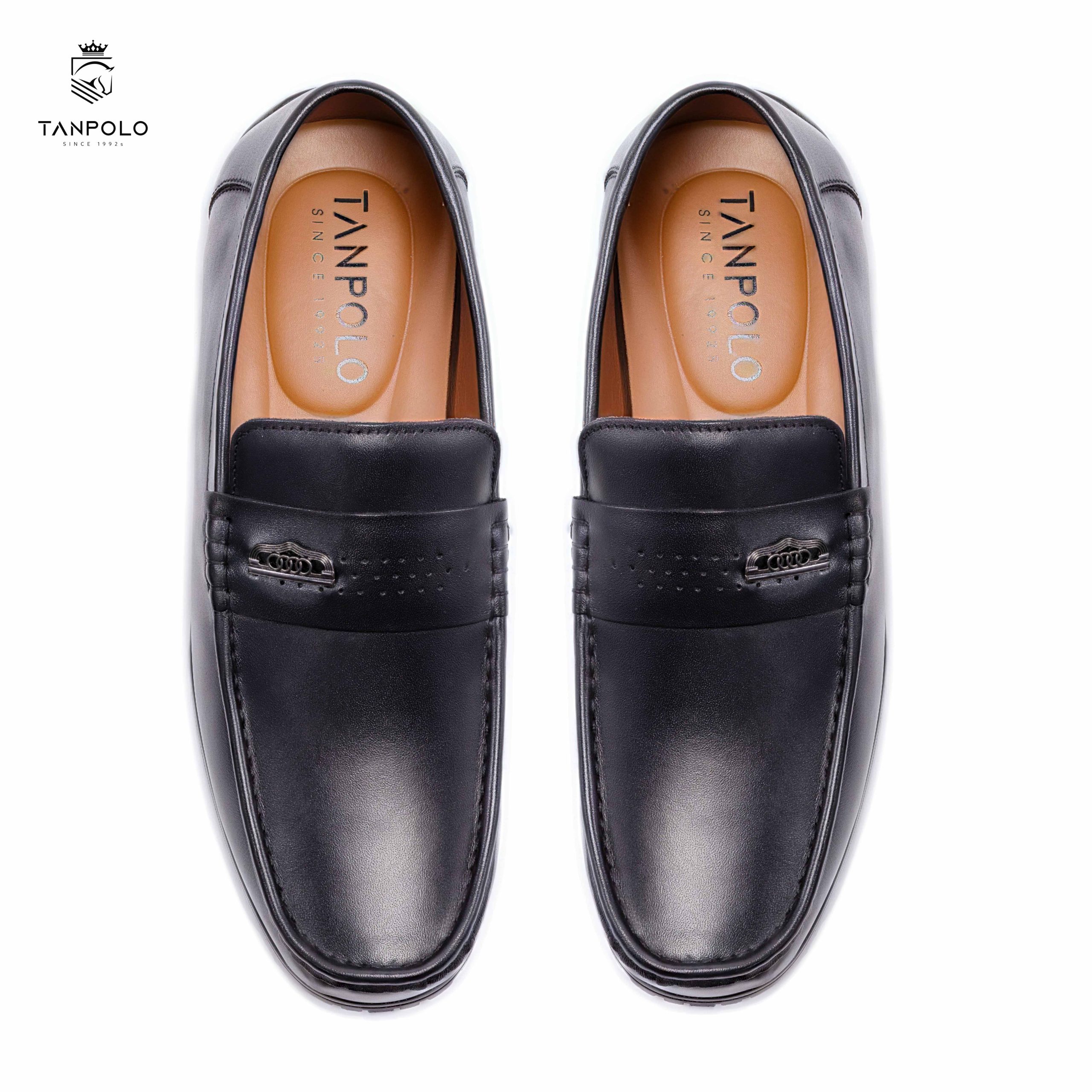 Giày Lười Nam TANPOLO 5986 – Đen/Nâu/Xám/Xanh, Size 38–44 4 Giày Lười Nam TANPOLO 5986 màu Đen