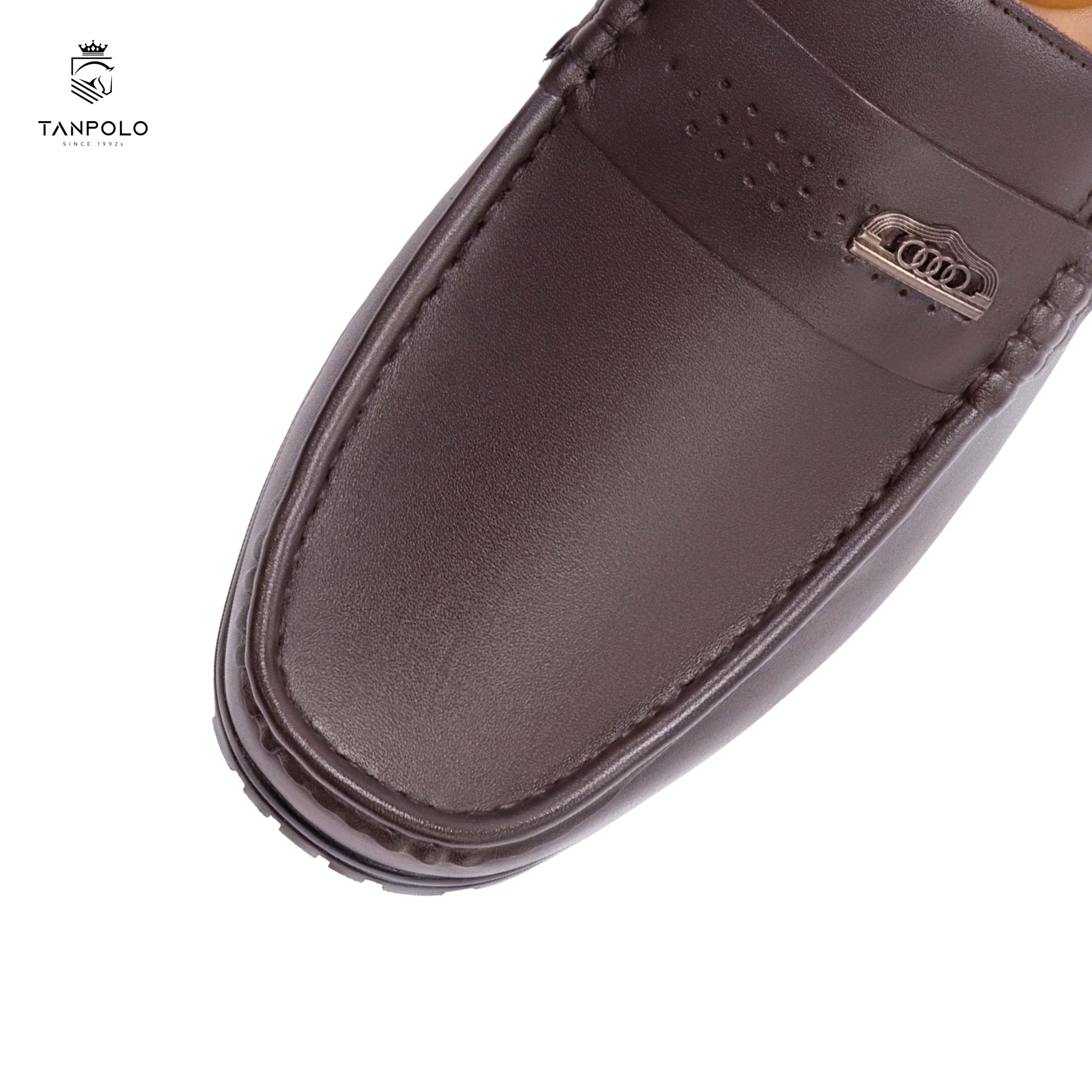 Giày Lười Nam TANPOLO 5986 – Đen/Nâu/Xám/Xanh, Size 38–44 13 Giày Lười Nam TANPOLO 5986 màu Nâu