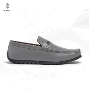 Giày Lười Nam TANPOLO 5986 – Đen/Nâu/Xám/Xanh, Size 38–44 40 Giày Lười Nam TANPOLO 5986 màu Xám