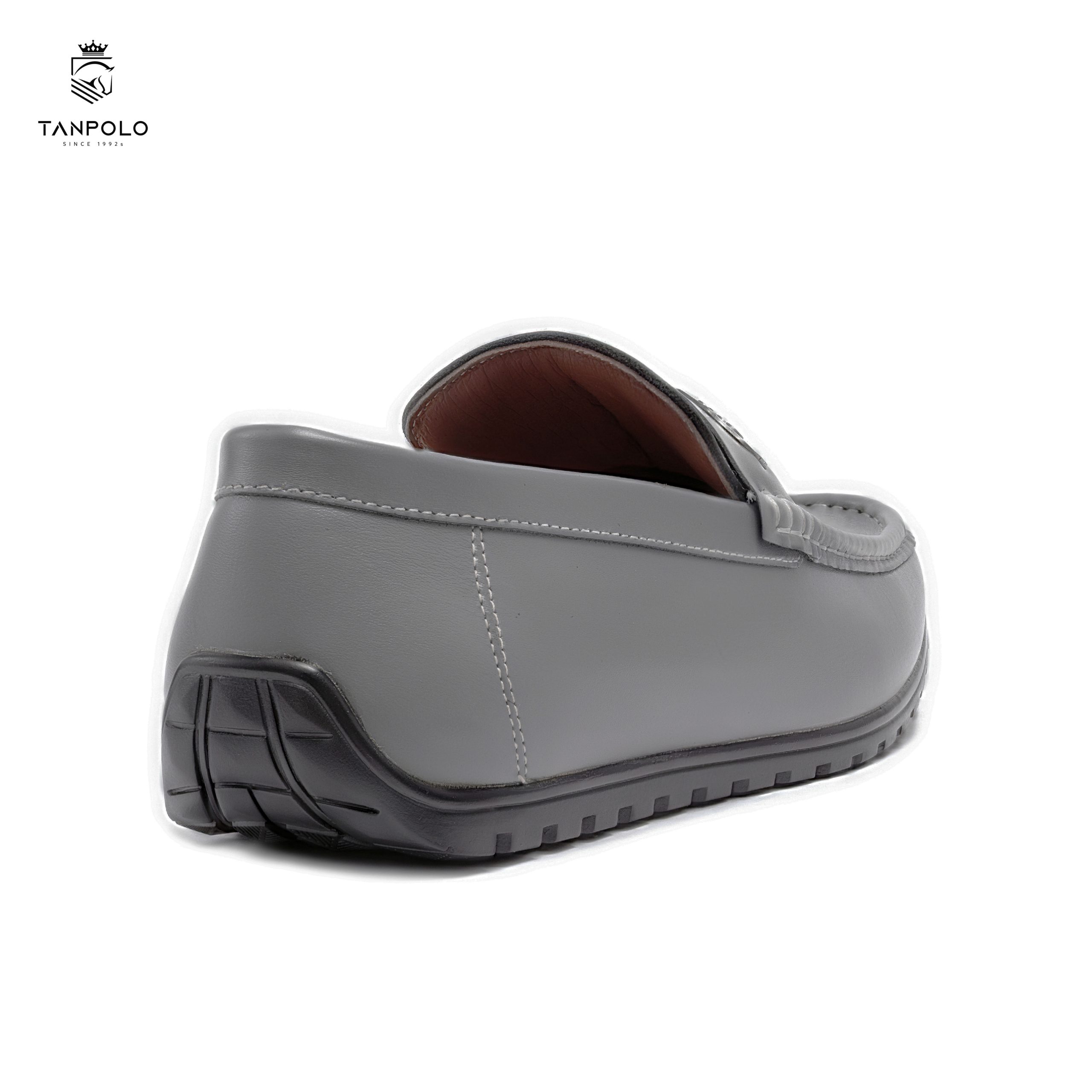 Giày Lười Nam TANPOLO 5986 – Đen/Nâu/Xám/Xanh, Size 38–44 18 Giày Lười Nam TANPOLO 5986 màu Xám