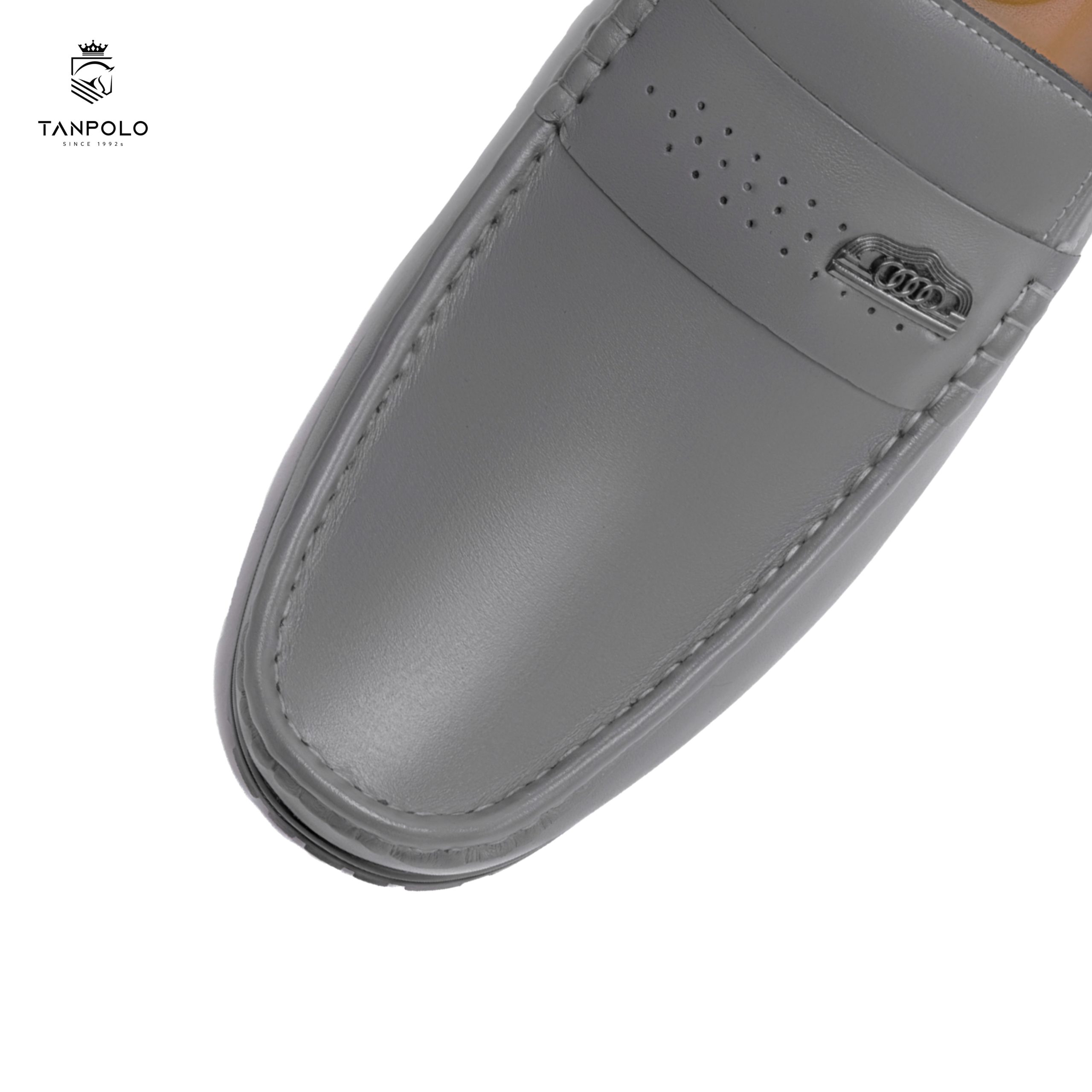 Giày Lười Nam TANPOLO 5986 – Đen/Nâu/Xám/Xanh, Size 38–44 19 Giày Lười Nam TANPOLO 5986 màu Xám