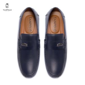 Giày Lười Nam TANPOLO 5986 – Đen/Nâu/Xám/Xanh, Size 38–44 45 Giày Lười Nam TANPOLO 5986 màu Xanh
