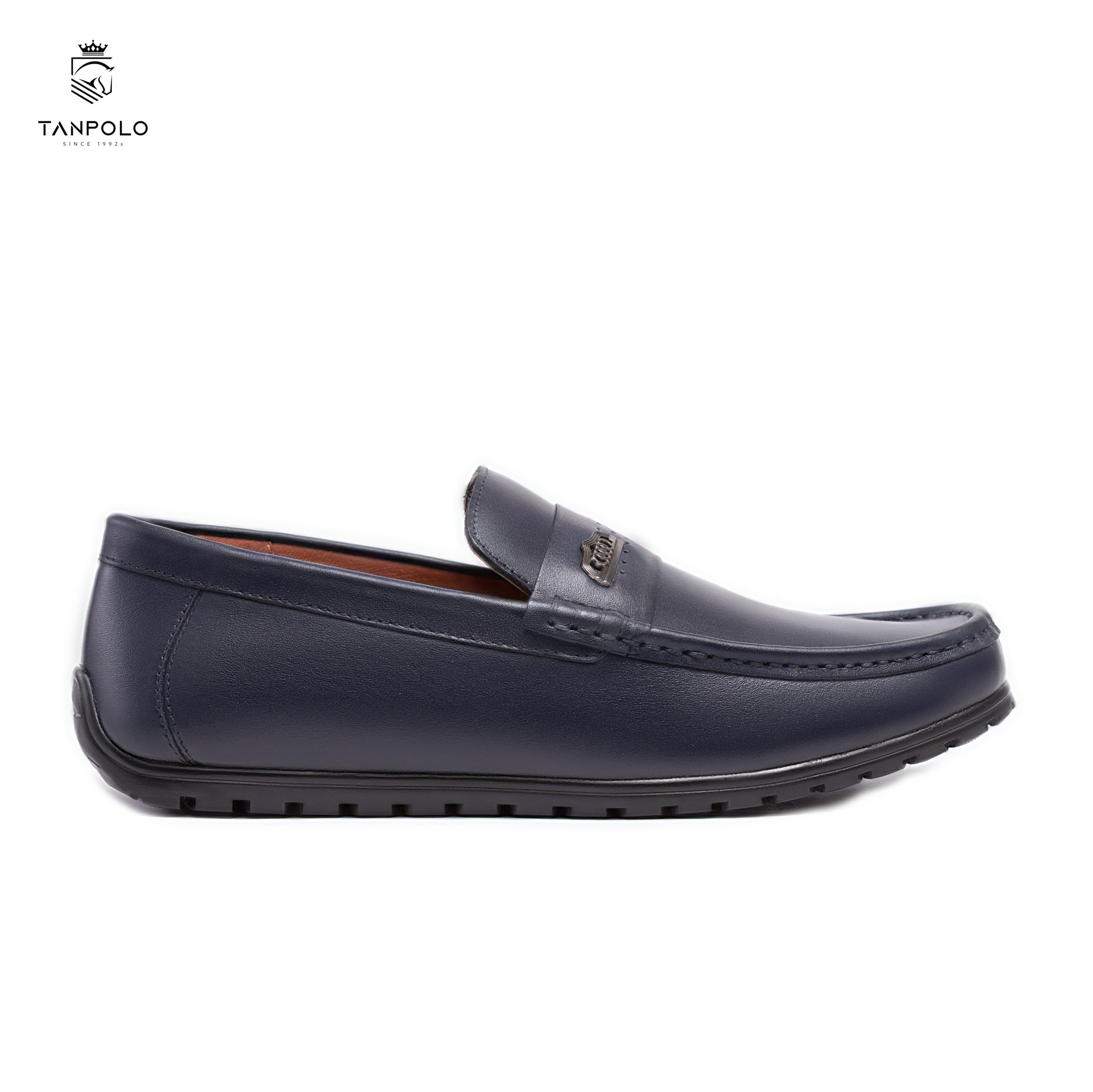 Giày Lười Nam TANPOLO 5986 – Đen/Nâu/Xám/Xanh, Size 38–44 23 Giày Lười Nam TANPOLO 5986 màu Xanh