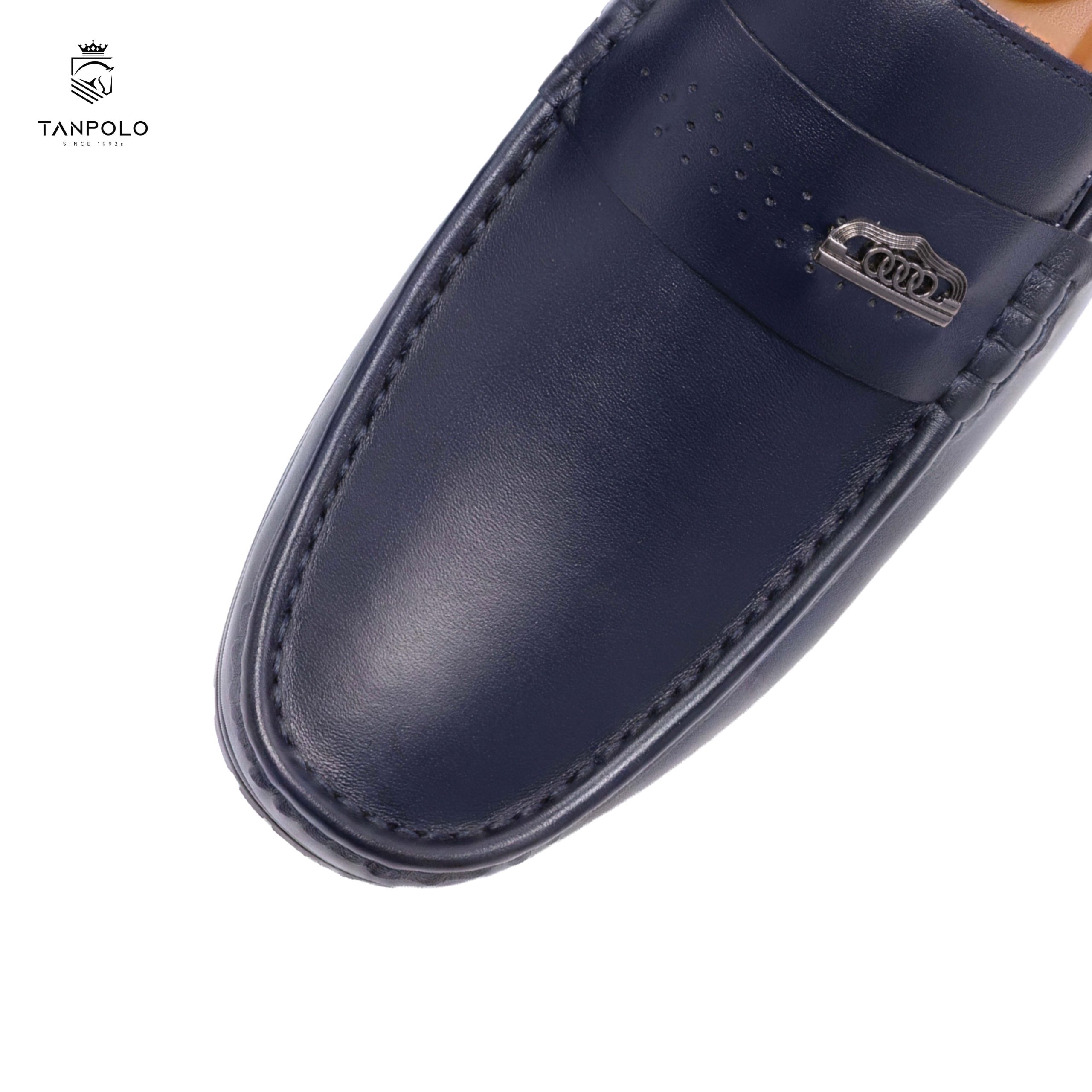 Giày Lười Nam TANPOLO 5986 – Đen/Nâu/Xám/Xanh, Size 38–44 25 Giày Lười Nam TANPOLO 5986 màu Xanh