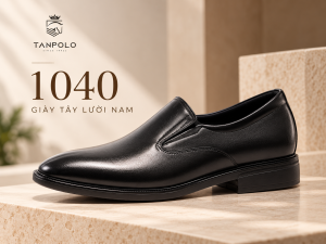 Giày Tây Lười Nam TANPOLO 1040 màu Đen